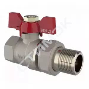 Преимущества компании. Кран шаровой прямой с полусгоном ВхН, ручка-"бабочка" 1/2" VG-104101 V&G VALOGIN