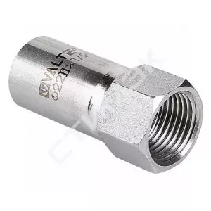 Тройник нерж. сталь 22х15х22 VTi.931.I.221522 Valtec (VTi.931.I.221522) - купить в Екатеринбурге, Тюмени, Челябинске, Перми. Вставка резьбовая нерж. сталь с вн.р. 15х3/4" VTi.907.I.001505 Valtec