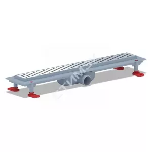 Преимущества компании. Трап линейный пластиковый выпуск 40 мм решётка Бимс матовая нерж. сталь 550 мм TL1455M АНИ пласт