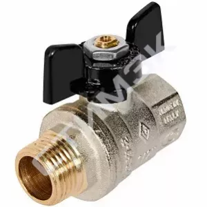 Кран шаровой ручка-бабочка НР 1 Oregon 03270032 BUGATTI (03270032) - купить в Екатеринбурге, Тюмени, Челябинске, Перми. Кран шаровой ручка-бабочка ВР-НР 1 1/4 Oregon 03070075 BUGATTI