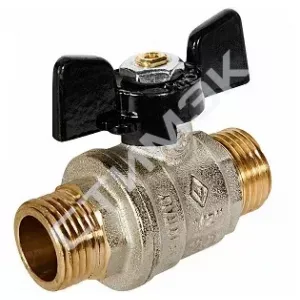 Латунные шаровые краны Bugatti - купить в Екатеринбурге, Тюмени, Челябинске, Перми. Кран шаровой ручка-бабочка НР 3/4 Oregon 03270027 BUGATTI