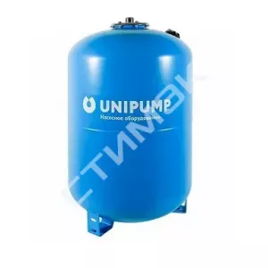 Мембранные баки для водоснабжения - купить в Екатеринбурге, Тюмени, Челябинске, Перми. Гидроаккумулятор вертикальный ГВ 100НВ (фланец нерж., верхнее подкл., БЭЗ) 35151 UNIPUMP