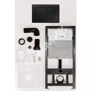 Концовка евроконус D16 (2,2) - 3/4" (061691016111) - купить в Екатеринбурге, Тюмени, Челябинске, Перми. Комплект инсталляции NOVAFLOW с панелью смыва NOVA QUAD 001 черный, матовый 19101041001 Рехау