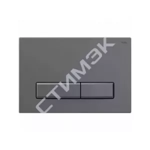 Инсталляции, кнопки, аксессуары Рехау - купить в Екатеринбурге, Тюмени, Челябинске, Перми. Панель смыва NOVA LONG 001  с прямоугольными клавишами, пластик, графитовый, матовый 19102341001 Ре