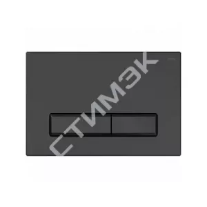 Инсталляции, кнопки, аксессуары Рехау - купить в Екатеринбурге, Тюмени, Челябинске, Перми. Панель смыва NOVA LONG 001 с прямоугольными клавишами, пластик, черный, матовый 19102351001 Рехау