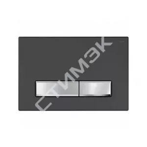 Инсталляции, кнопки, аксессуары Рехау - купить в Екатеринбурге, Тюмени, Челябинске, Перми. Панель смыва NOVA LONG 001 с прямоугольными клавишами, пластик, черный, матовый, контур клавиш хром,