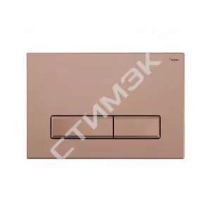Инсталляции, кнопки, аксессуары Рехау - купить в Екатеринбурге, Тюмени, Челябинске, Перми. Панель смыва NOVA LONG 001 с прямоугольными клавишами, пластик, розовое золото, матовый 19102381001