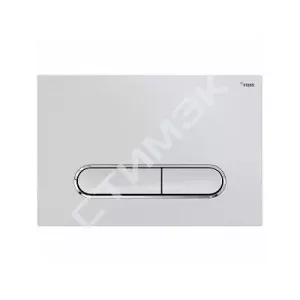 Инсталляции, кнопки, аксессуары Рехау - купить в Екатеринбурге, Тюмени, Челябинске, Перми. Панель смыва NOVA ELLIPSE 002 с овальными клавишами, пластик, белый, глянцевый, контур клавиш хром,