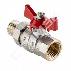 Кран шаровой BASE-ГОСТ со сгоном с рукояткой-бабочкой вн.-нар. DN20, PN40, 3/4" VT.227S.N.05 Valtec