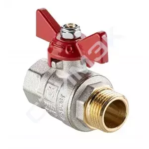 Кран шаровой BASE-ГОСТ полнопроходной с ручкой-бабочкой ВР-НР DN20 PN40 3/4" VT.218S.N.05 Valtec