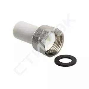 Бурт трубный под американку 20 10187120 Valfex БЕЛЫЙ (10187120) - купить в Екатеринбурге, Тюмени, Челябинске, Перми. Штуцер PPRC с накидной гайкой вн.р 20 мм х 3/4" VTp.722.0.02005 Valtec