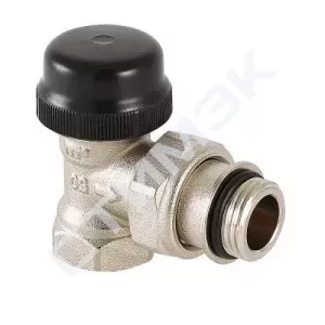 Клапан термостатический для радиатора угловой с преднастройкой (KV 0,1-0,6) 3/4" VT.037.N.05 Valtec