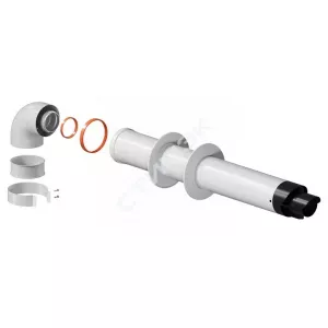 Бойлер косвенного нагрева из нержавеющей стали AQUATEC INOX напольный 100 л, Royal Thermo (RTWX 100) - купить в Екатеринбурге, Тюмени, Челябинске, Перми. Комплект дымохода СТАНДАРТ 60/100 L900 мм, раб длина 700 мм KTS-01P-075, KRATS