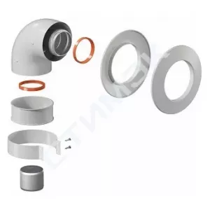 Электрический настенный котел AMPERA Plus 9 E8403209-- Baxi (E8403209--) - купить в Екатеринбурге, Тюмени, Челябинске, Перми. Отвод коаксиальный 60/100 (хомут в комплекте + втулка D60 L-50) арт.K-01B, KRATS