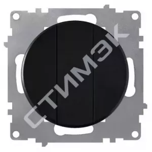 Выключатель тройной, цвет чёрный 1E31901303 OneKeyElectro