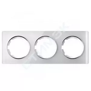 Переключатель одинарный, цвет белый 1E31401300 OneKeyElectro (2172775) - купить в Екатеринбурге, Тюмени, Челябинске, Перми. Рамка горизонтальная стеклянная тройная, цвет белый Garda 2E52301300 OneKeyElectro