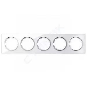 Рамка одинарная, цвет белый 1E52101300 OneKeyElectro (2172782) - купить в Екатеринбурге, Тюмени, Челябинске, Перми. Рамка горизонтальная стеклянная на 5 приборов, цвет белый Garda 2E52501300 OneKeyElectro
