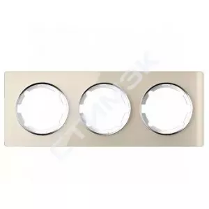 Рамка стеклянная одинарная, цвет бежевый Garda 2E52101301 OneKeyElectro (2E52101301) - купить в Екатеринбурге, Тюмени, Челябинске, Перми. Рамка горизонтальная стеклянная тройная, цвет бежевый Garda 2E52301301 OneKeyElectro