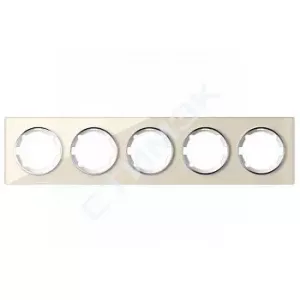 Розетка телефонная 1xRJ11, цвет чёрный 1E20601303 OneKeyElectro (1E20601303) - купить в Екатеринбурге, Тюмени, Челябинске, Перми. Рамка горизонтальная стеклянная на 5 приборов, цвет бежевый Garda 2E52501301 OneKeyElectro