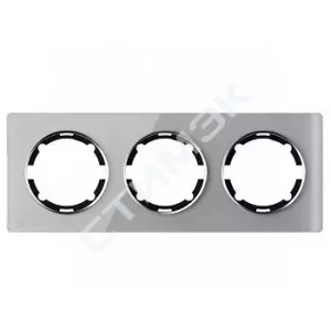 Розетка без заземления, винтовые контакты, цвет серый 1E10301302 OneKeyElectro (2172835) - купить в Екатеринбурге, Тюмени, Челябинске, Перми. Рамка горизонтальная стеклянная тройная, цвет серый Garda 2E52301302 OneKeyElectro