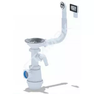 Арматура спускная эконом металлизированная кнопка WC7030M АНИ пласт (WC7030M) - купить в Екатеринбурге, Тюмени, Челябинске, Перми. Сифон д/мойки 3 1/2"х40мм с отводом Грот, Эконом (винт-гильза, шток) A1042SPDIY АНИ Пласт