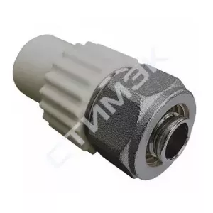 Угол.PPRC 25х1/2"М уст.двойной Vtp.724.0.02504 Valtec (VTp.724.0.02504) - купить в Екатеринбурге, Тюмени, Челябинске, Перми. Комб ниппель для соединения PPR-PE труб 20х16 белый 10142016 Valfex