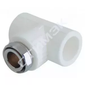 Кран шаровый 3/4"-20ПП баб. VT219.N.05 Valtec (VT.219.N.05) - купить в Екатеринбурге, Тюмени, Челябинске, Перми. Тройник с накидной гайкой 25х3/4" белый 11140025 Valfex