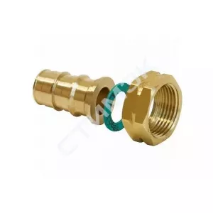 Штуцер с накидной гайкой латунный для труб PE-Xa 16-G1/2"НГ, тип 2 '100Ф 1136020, USYSTEMS