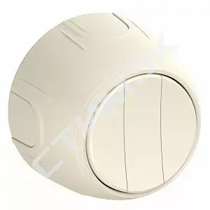 Выключатель накладной тройной, цвет бежевый 7700857 OneKeyElectro