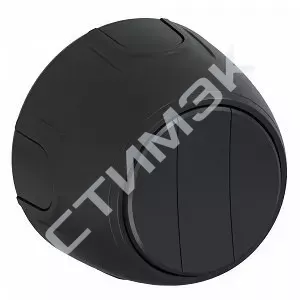 Выключатель накладной тройной, цвет черный 7700860 (3E31901203) OneKeyElectro