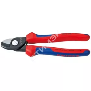 Режущий инструмент Knipex - купить в Екатеринбурге, Тюмени, Челябинске, Перми. Кабелерез, Ø 15 мм (50 мм²), длина 165 мм, фосфатированный, 2-комп ручки, SB, KN-9512165SB Knipex